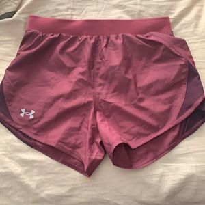 Burgundy underarmour heatgear shorts